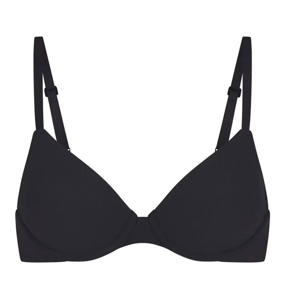 Skims Fits Everybody T-Shirt Bra Onyx Black Underwire BR-UWR-2294 38C - Picture 8 of 8